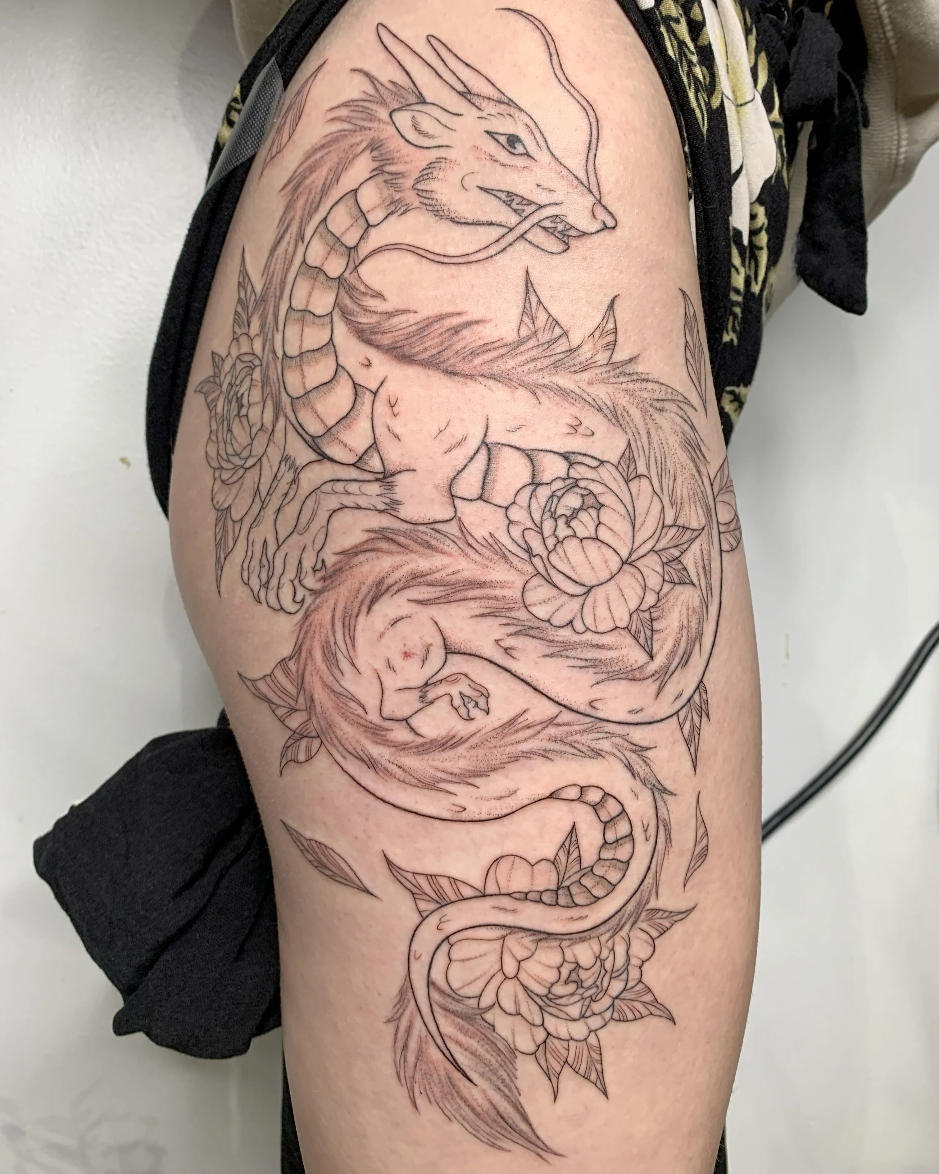 Studio Ghibli influenced anime tattoo artwork from Tacoma artist Raven Inkwork