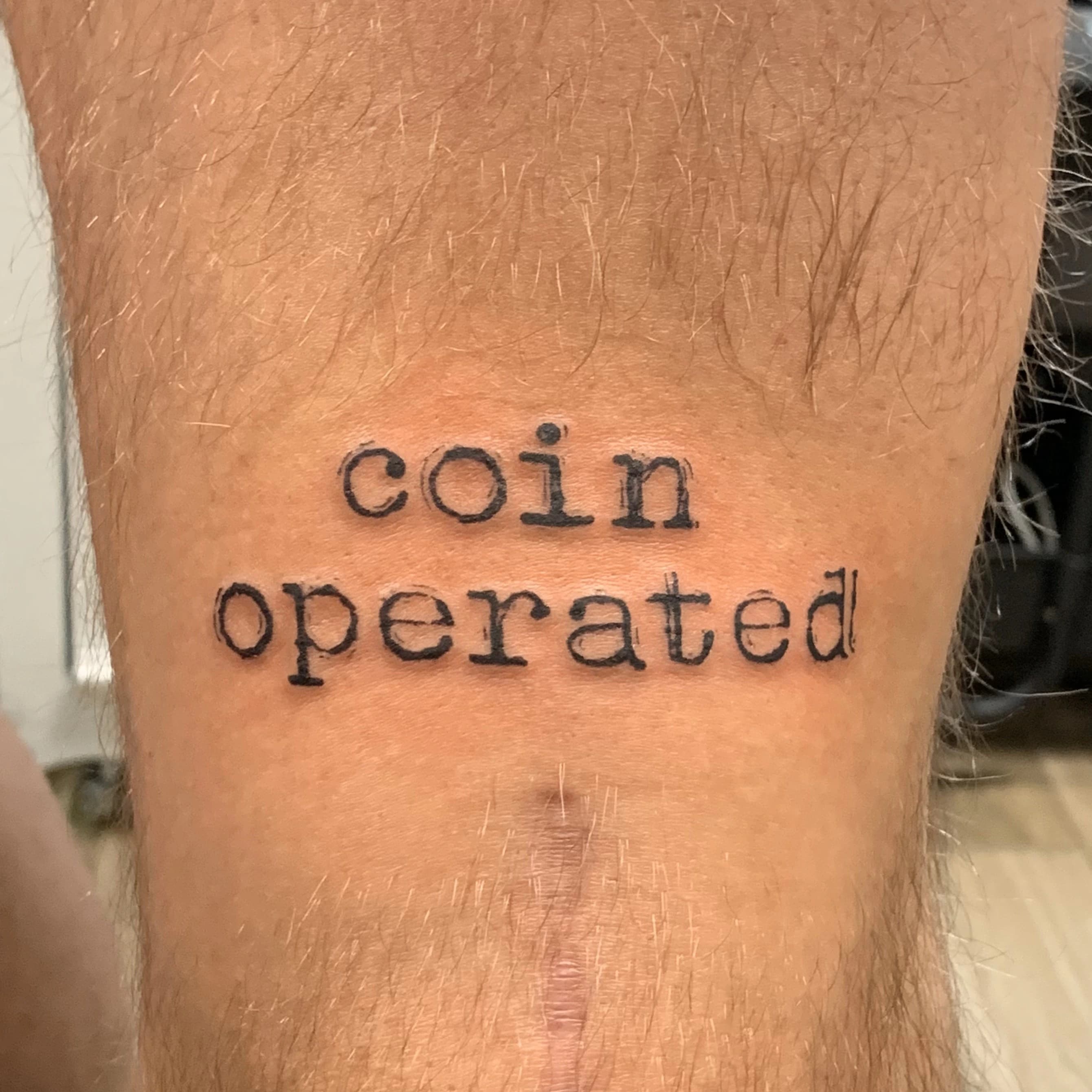 Bold lettering tattoo design with high legibility and clean stroke weight